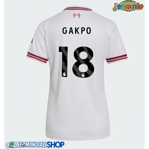 Maglie da calcio Liverpool Cody Gakpo #18 Seconda Maglia Femminile 2026-27 Manica Corta
